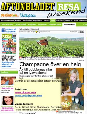 Aftonbladet om Champagne och BKWine