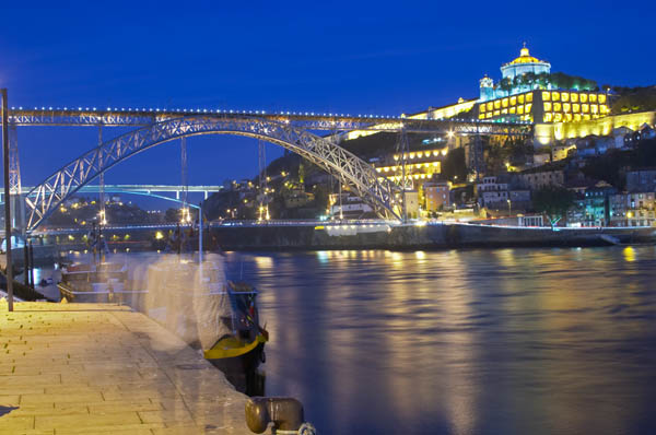 Dom Luis I-bron från Cais da Ribeira i Porto, Na Sra da Serra do Pilar klostrer i Vila Nova de Gaia