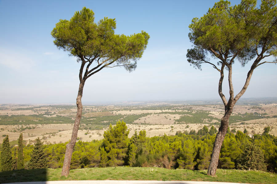 Utsikt över landskapet i Apulien