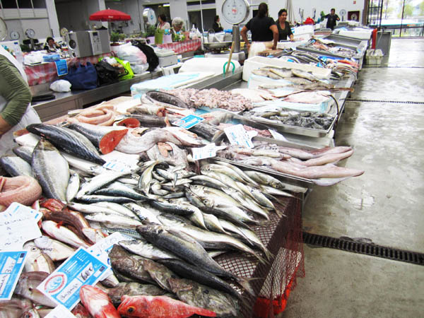 Fiskmarknaden i Matosinhos i Porto