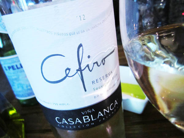 Cefiro Reserva sauvignon blanc Vina Casablanca