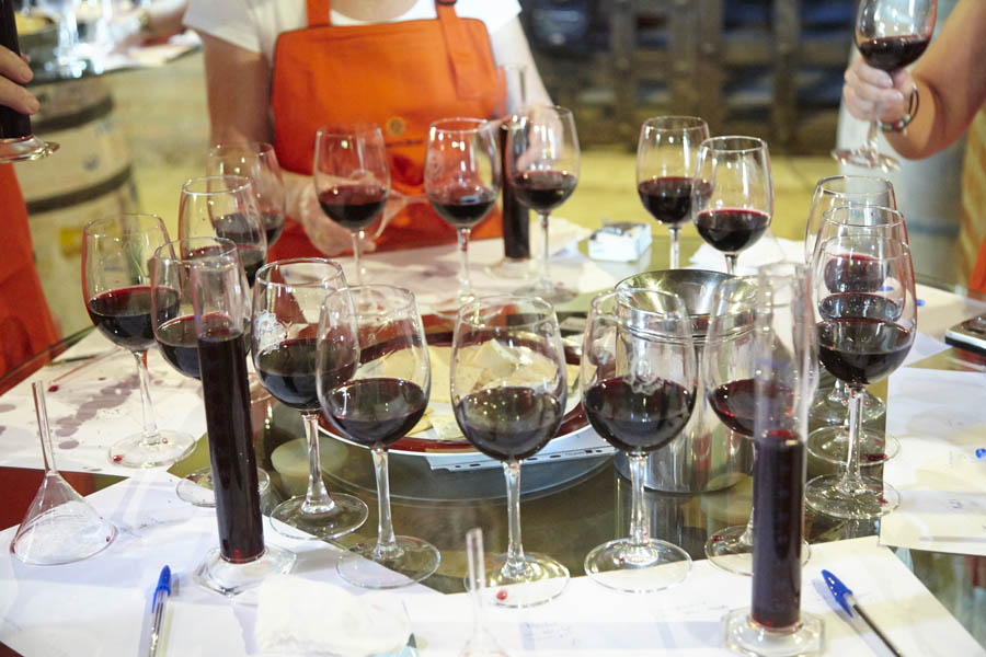 Blanda-eget-vin-workshop på en vingård i Chile