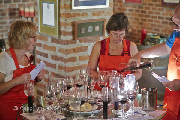 Blanda eget vin-workshop på en vingård