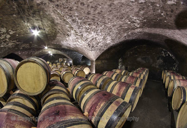 Vinkällaren hos Chanson i Beaune, Bourgogne