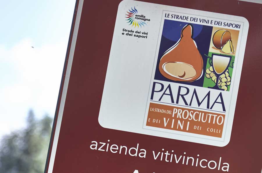 En vingård i Emilia Romagna längs en ”smakens landsväg”