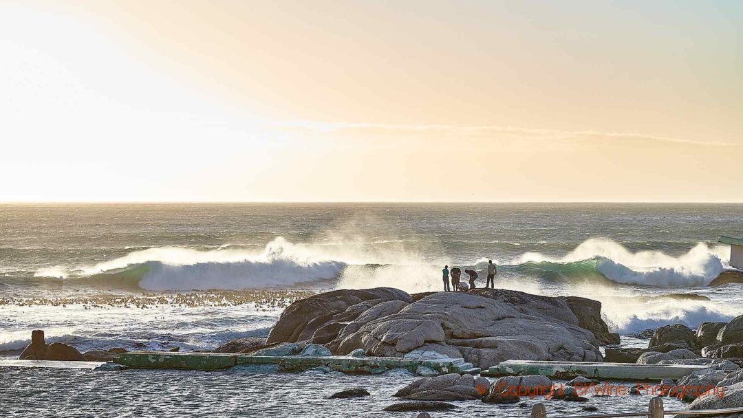 Kvällssol i Camps Bay, Kapstaden, Sydafrika