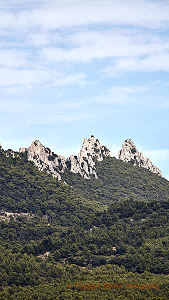 Les Dentelles de Montmirail-bergen i Rhonedalen