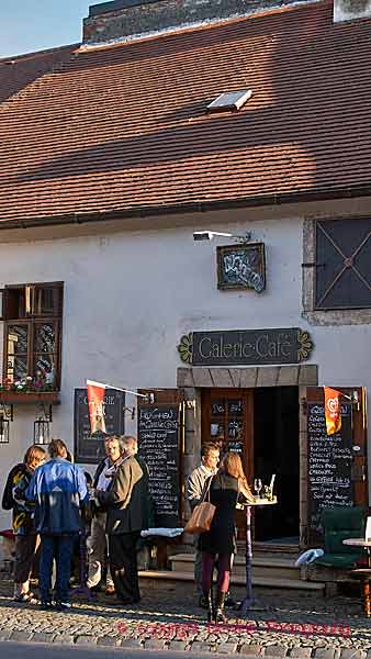 En vinbar och restaurang i en lite by i Österrike