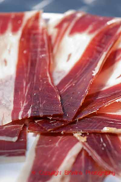 Den goda torkade skinkan från nordvästra Spanien